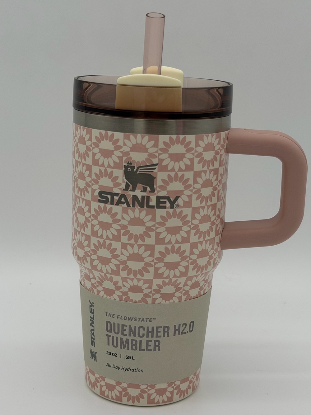 Stanley 20 oz Quencher H2.0 FlowState Tumbler | Peach Whip Sunflower